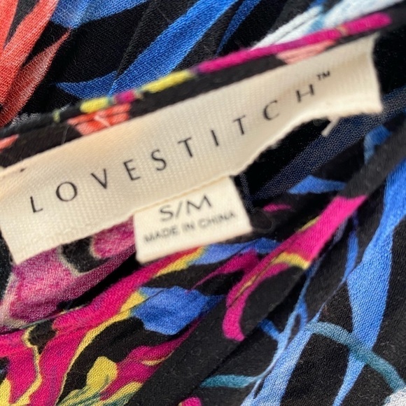 Lovestitch Tropical Print Halter Keyhole Dress S/M - Picture 5 of 8